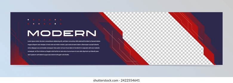 Modern abstract technology banner template