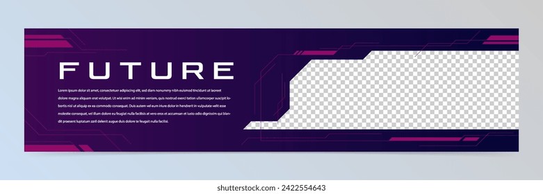 Modern abstract technology banner template