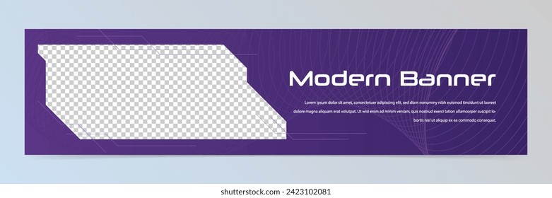 Modern abstract technology banner template