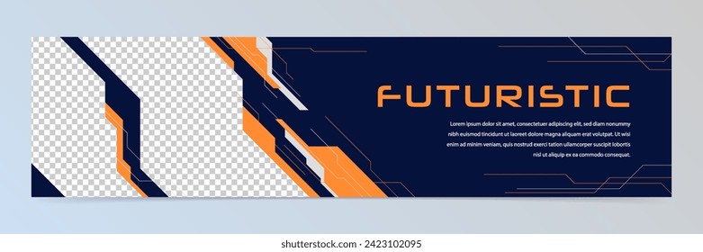 Modern abstract technology banner template