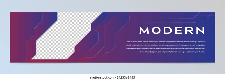 Modern abstract technology banner template