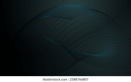 Modern Abstract technology with blue light lines on dark background, and blue digital background with glowing hexagonal outlines, vector illusstration design