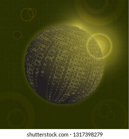 Modern abstract technology communication concept, circle of digital circuits and innovations, hi-tech future, visual concept of data array. Global network background design. Vector illustration