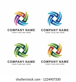 modern abstract technology logo