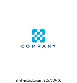 modern abstract technology logo design in vector illustration