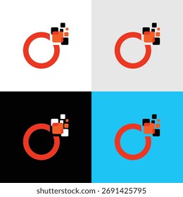 Diseño de logotipo de tecnología abstracta moderna	