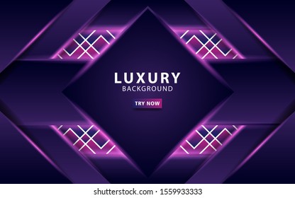 modern abstract technology purple vector background with purple light.Overlap layers with paper effect. digital template. Realistic light effect on textured geometric background.vector illustration. 