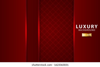 modern abstract technology red  vector background with red line.Overlap layers with paper effect. digital template. Realistic light effect on textured hexagon background.vector illustration.