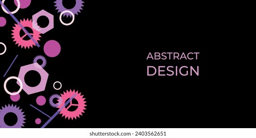 Modern abstract template with abstract black background for cover design, banner 