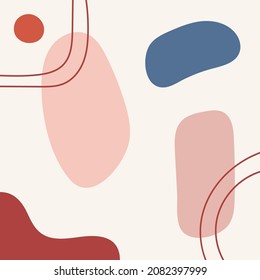 Modern abstract template. Drawn by hand. Simple vector illustration.