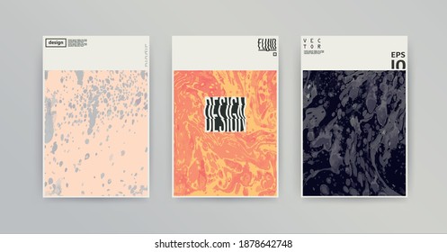 Plantilla abstracta moderna con fluido, efecto líquido en colores brillantes. Acrílico, tinta, aceite pintado a mano hermosa colección de texturas. Folleto, volante, afiche, banner, diseño de postal.