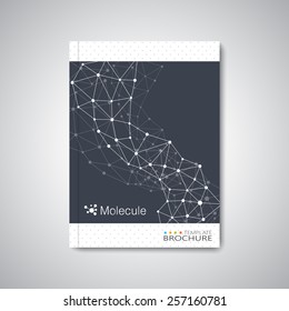 Modern abstract template layout for brochure, magazine, flyer, booklet, cover or report in A4 size for your design and your text . Vector Illustration.