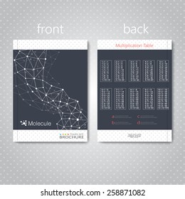 Modern abstract template layout for brochure, magazine, flyer, booklet, cover or report in A4 size for your design and your text . Vector Illustration