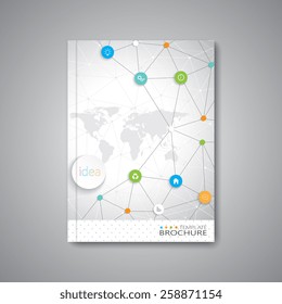 Modern abstract template layout for brochure, magazine, flyer, booklet, cover or report in A4 size for your design and your text . Vector Illustration