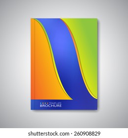 Modern abstract template layout for brochure, magazine, flyer, booklet, cover or report in A4 size for your design and your text . Vector Illustration
