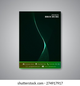 Modern abstract template layout brochure, magazine, flyer, cover or report in A4 size for your design. Vector Illustration
