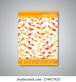 Modern abstract template layout brochure, magazine, flyer, cover or report in A4 size for your design. Vector Illustration