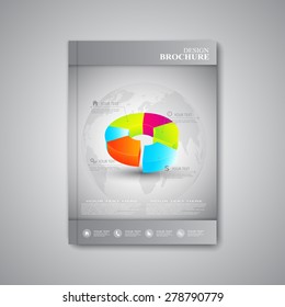 Modern abstract template layout  brochure, magazine, flyer, booklet, cover or report in A4 size for your design . Vector Illustration.