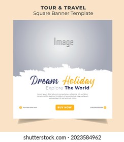 modern abstract template post for Travel social media ads