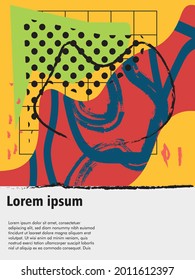 Modern abstract template, poster, flyer, all item isolate, editable