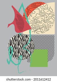 Modern abstract template, poster, flyer, all item isolate, editable
