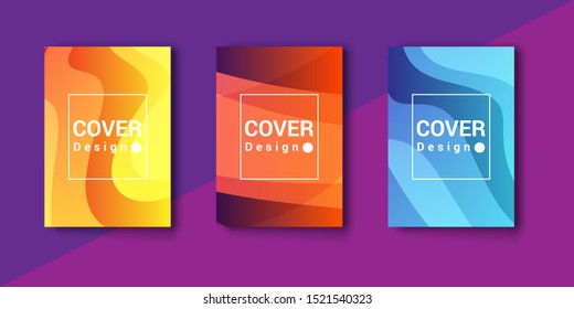 Modern abstract themed cover design with geometric patterns and three color choices. Good for the cover of books, magazines, and other products