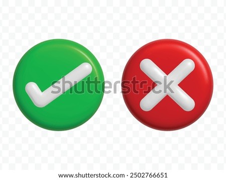 modern abstract tick cross right wrong mark symbol or sign clipart png transparent background