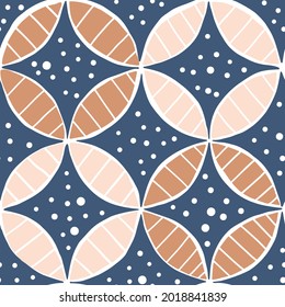 Geometría de mosaico abstracto moderna, de forma manual, vectorial sin soldadura, para tela, envoltura, textil, papel pintado, fondo.