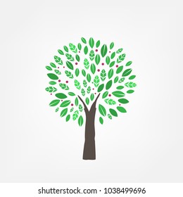 Modern abstract tree icons.vector