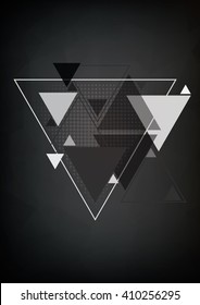 Modern Abstract triangle design light effect , flyer, poster, cover.vector background