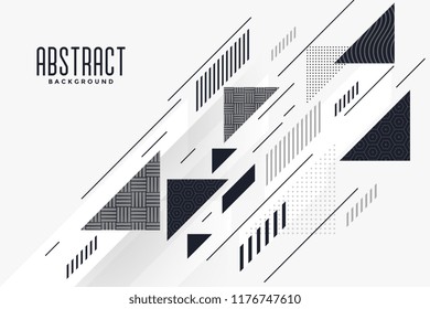 modern abstract triangle and lines composition background