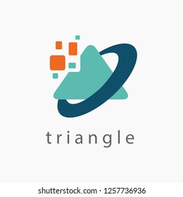 Modern abstract triangle logo design