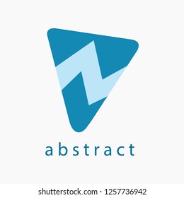 Modern abstract triangle logo design