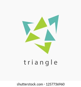 Modern abstract triangle logo design