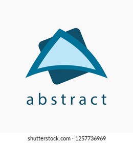 Modern abstract triangle logo design