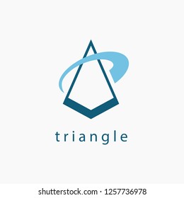 Modern abstract triangle logo design