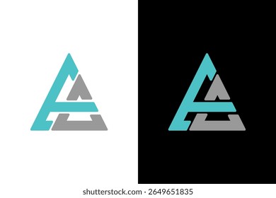 Diseño de logotipo de superposición de triángulo Abstractas moderno