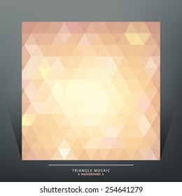 Modern abstract triangles mosaic, design pattern background