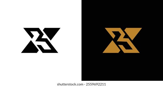 Modern Abstract Triple X Logo Design with Geometric Elements