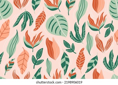 Modern abstract tropical seamless pattern