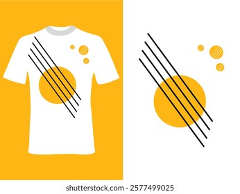  Modern abstract t-shirt design for both men and women