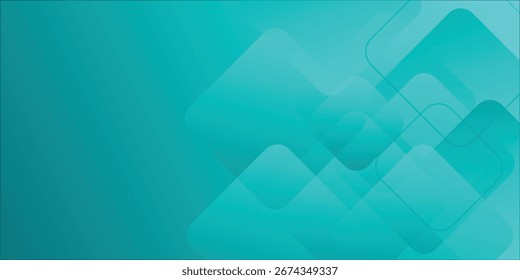 Modern Abstract Turquoise Background with Overlapping Geometric Shapes eps10