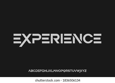 Modern abstract typeface design vector