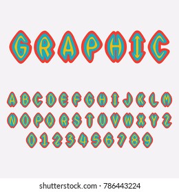 Modern abstract  typographic font and alphabet. Minimal design. Vector Illustration.