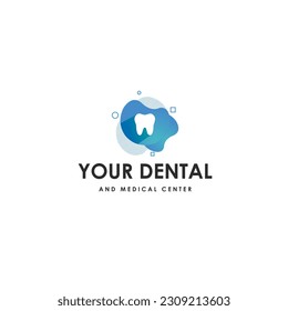 Modern abstract and unique dental logo design for dentist, dental hospital, dental doc, and teeth doctor 