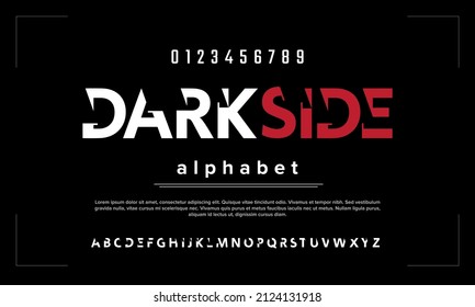 Modern abstract urban horror alphabet. Halloween typography for sport, music, digital, fashion, movie, novel. Creative horror vector illustration