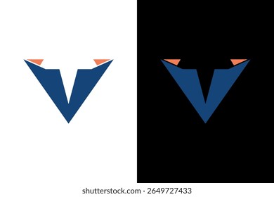 Modern Abstract V Logo Design