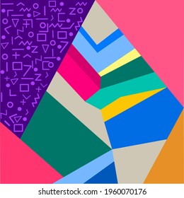 modern abstract vector. Artistic geometric cover design. Fashionable covers, banners, posters, booklets. Creative color background graphic template 