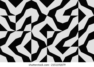 Modern abstract vector artwork made with various simple geometric forms and monochrome graphics elements useful for poster, cover, art, presentation, prints, fabric, wallpaper and etc.