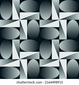 Modern abstract vector artwork made with various simple geometric forms and monochrome graphics elements useful for poster, cover, art, presentation, prints, fabric, wallpaper and etc.